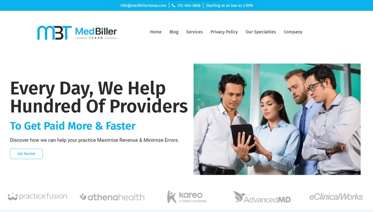 Medbillers Texas — Medical Billing Services Website